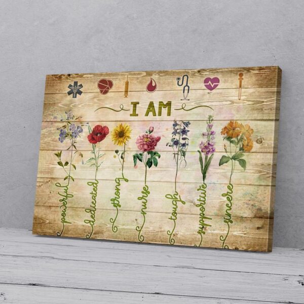 I Am Powerful Nurse Horizontal Wall Art
