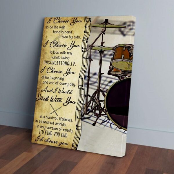 I Choose You To Do Life With Hand In Hand Drummers Canvas Prints