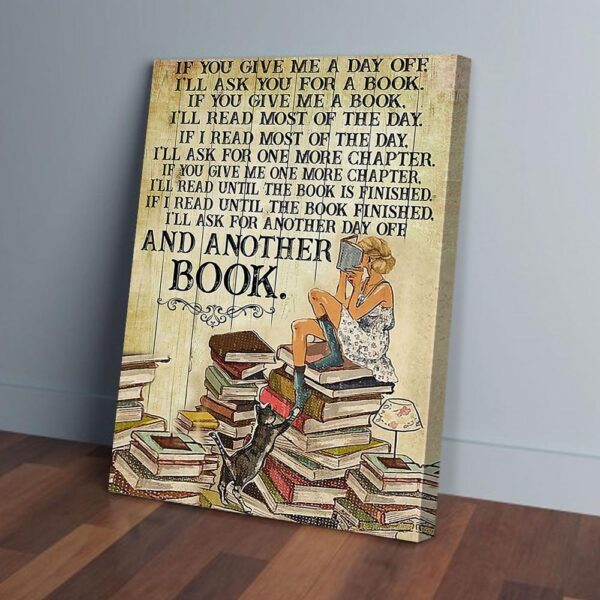 Girl With Books Canvas Prints