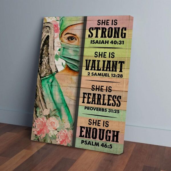 She Is Strong CNA Canvas Prints
