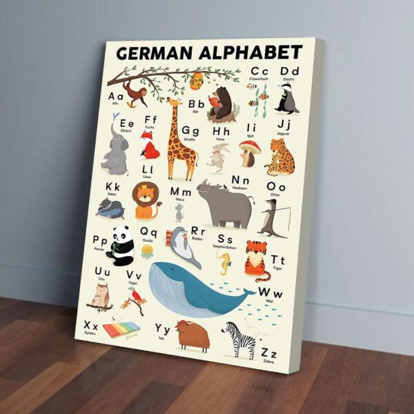 German Alphabet Animal Teacher Canvas Prints