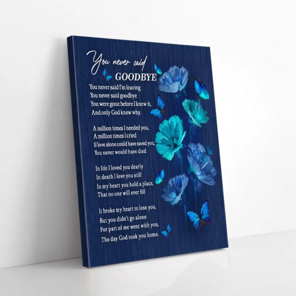 Flowers Blue Butterfly Canvas Prints