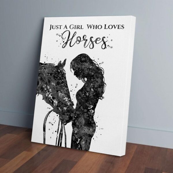 Just A Girl Who Loves Horses Canvas Prints