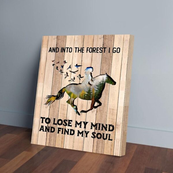 Forest Horse Girl Canvas Prints