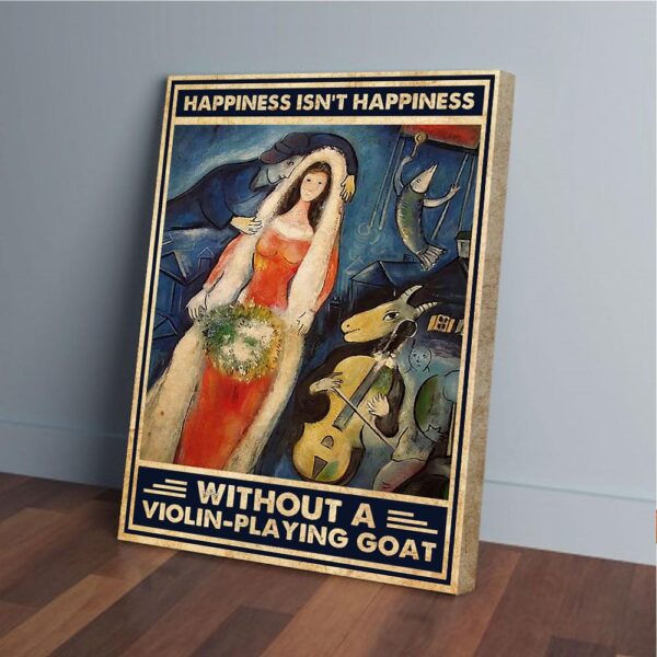 Goat Playing Violin Canvas Prints