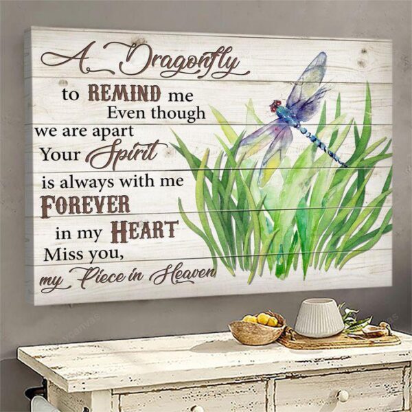 Heaven - A dragonfly to remind me your spirit is always with me Landscape Canvas Print - Wall Art