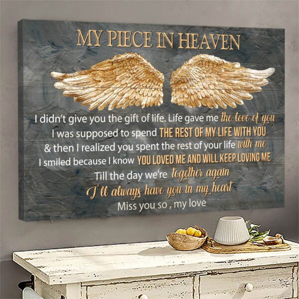Heaven - Golden wing - My piece in heaven - Landscape Canvas Print - Wall Art