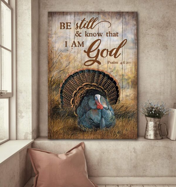 Jesus - Turkey - Be still and know that I am God - Portrait Canvas Print - Wall Art