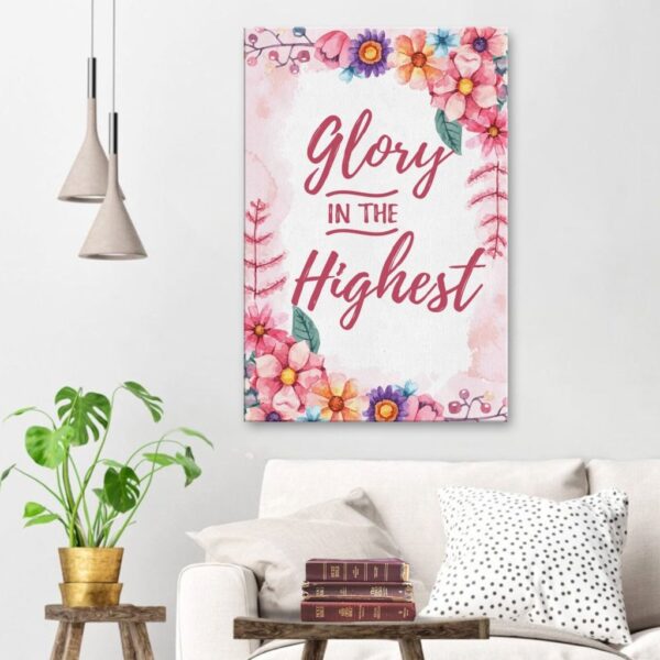 Glory in the highest canvas wall art