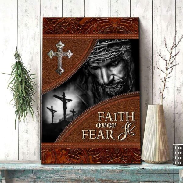Faith over fear canvas wall art