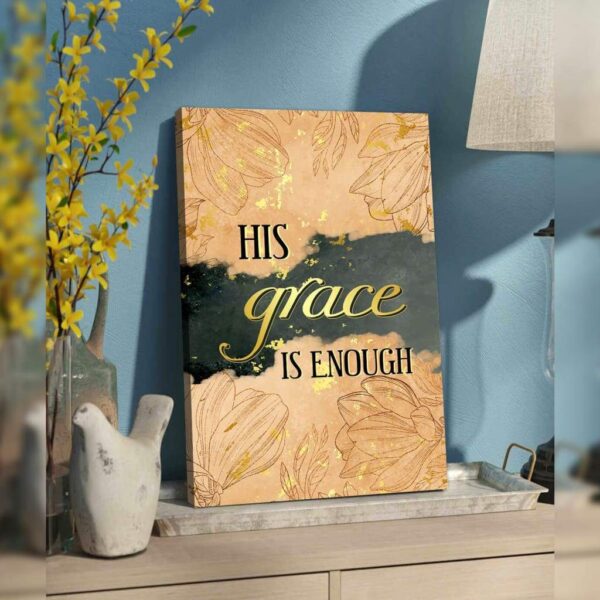 His grace is enough canvas wall art