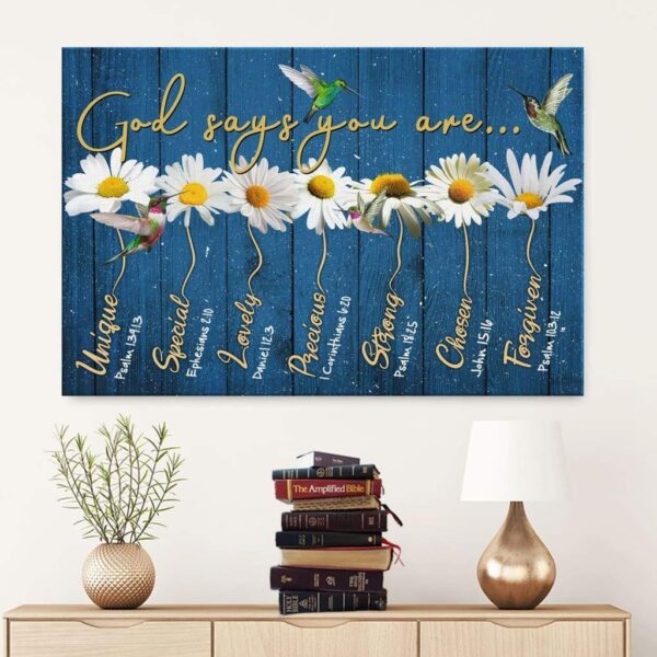 God says you are canvas wall art
