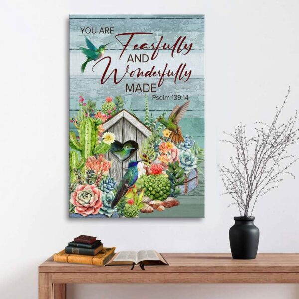 Fearfully and wonderfully made canvas wall art