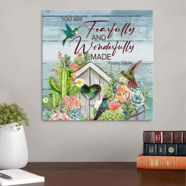Fearfully and wonderfully made made canvas wall art