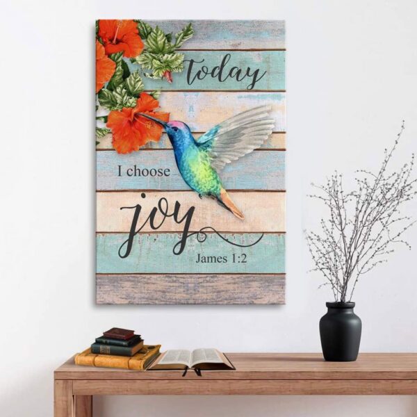 Hummingbird James 1:2 canvas wall art