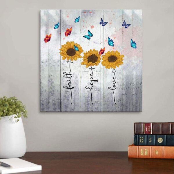 Faith Hope Love canvas wall art