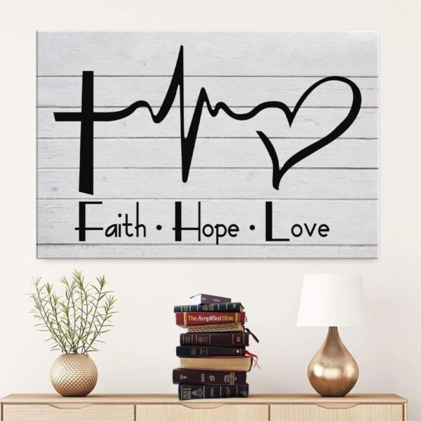 Faith Hope Love canvas wall art