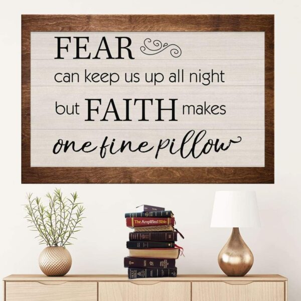 Faith makes one fine pillow canvas print - Christian wall art