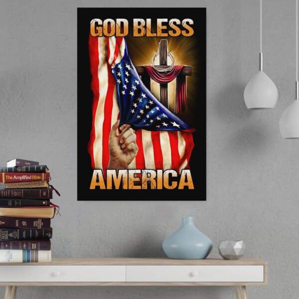 God bless America canvas wall art
