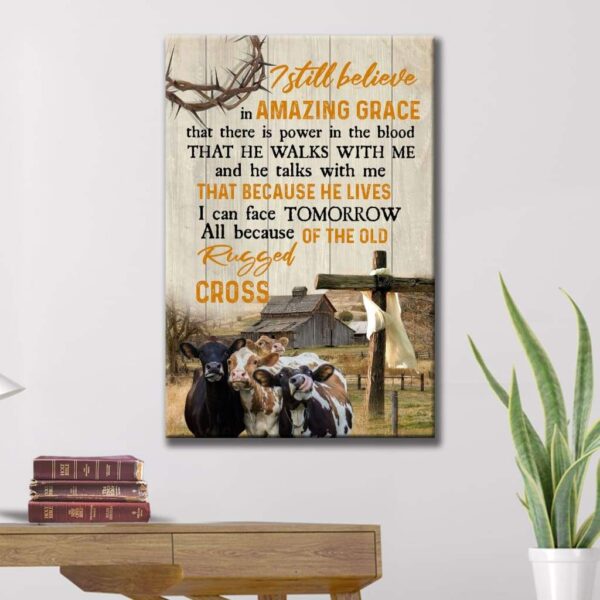 Farmhouse style wall art: I still believe in amazing grace canvas art