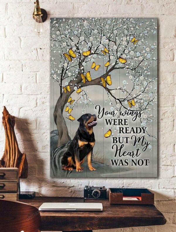Rottweiler - Those we love walk with us everyday Rottweiler Portrait Canvas Print - Wall Art