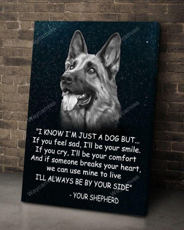 German Shepherd - I will always be by your side German Shepherd Portrait Canvas Print - Wall Art