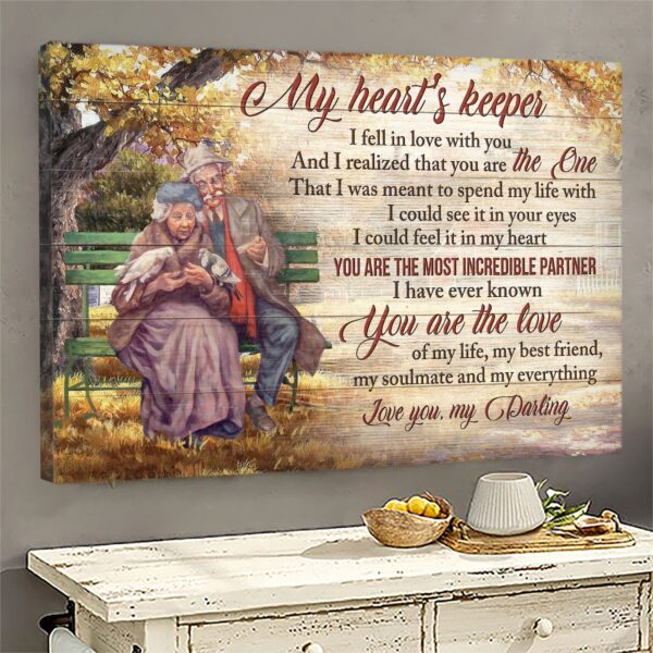 My heart's keeper - You are the most incredible partner Couple Landscape Canvas Print - Wall Art
