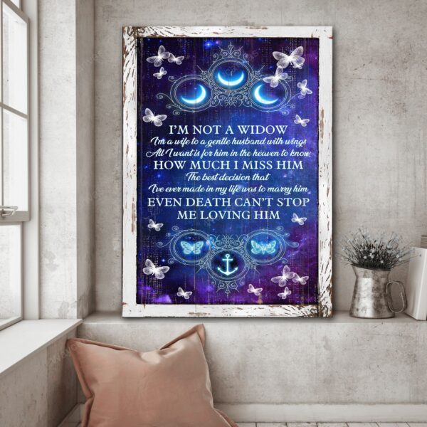 Even death can't stop me loving him - Heaven Portrait Canvas Print - Wall Art