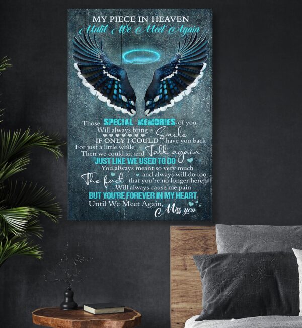 My piece in heaven - Until we meet again Heaven Portrait Canvas Print - Wall Art