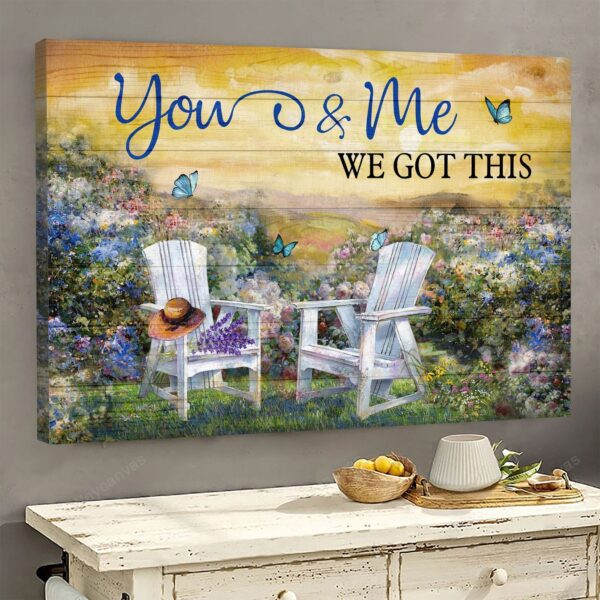 Flower garden - Couple Landscape Canvas Print - Wall Art