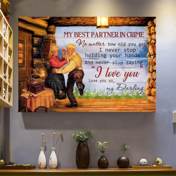To my partner in crime - I never stop saying I love you Couple Landscape Canvas Print - Wall Art