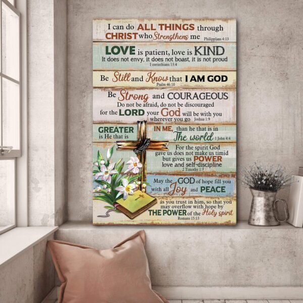 May the god of hope fill you with all joy and peace - Jesus Portrait Canvas Print - Wall Art