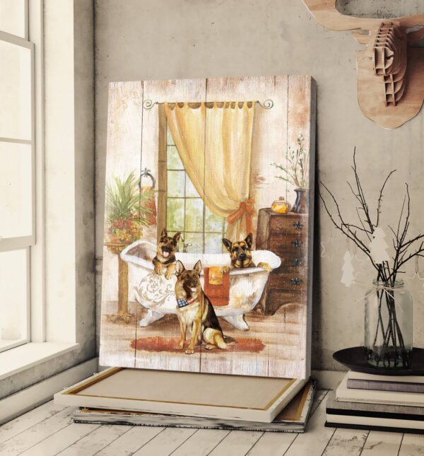 German Shepherd - Three brothers - Dog Portrait Canvas Print - Wall Art