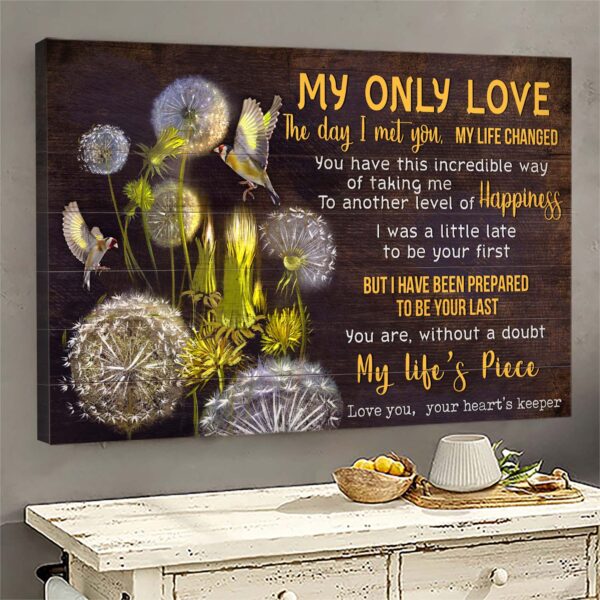 My only love - The day I met you, my life changed Couple Landscape Canvas Print - Wall Art