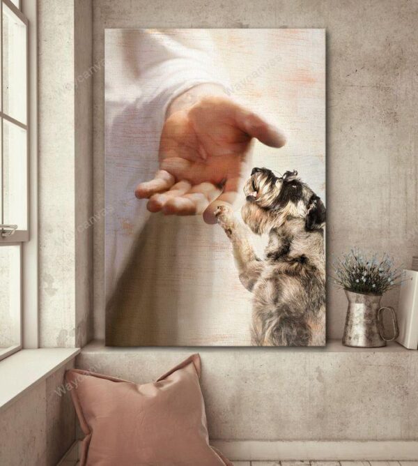 Schnauzer - Take my hand Schnauzer Portrait Canvas Print - Wall Art