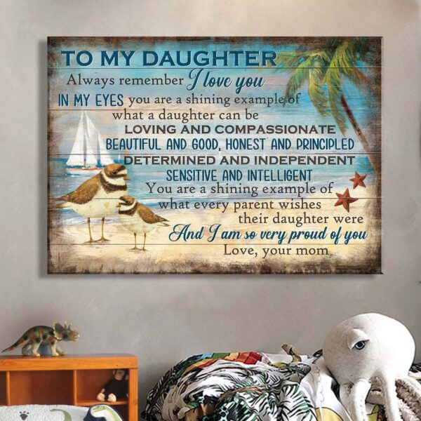 Mom to daughter - I am so very proud of you Family Landscape Canvas Print - Wall Art