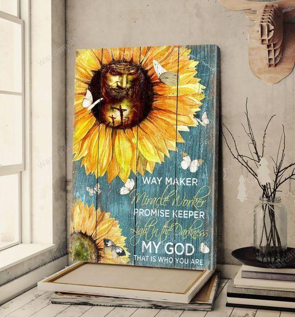 Jesus - Way maker, promise keeper, my savior Jesus Portrait Canvas Print - Wall Art