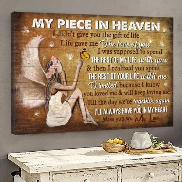 Heaven - I smiled because I know you loved me Landscape Canvas Print - Wall Art