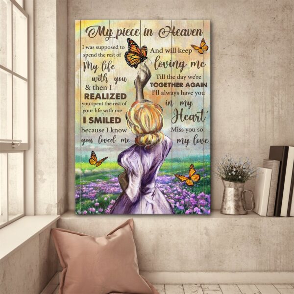 My piece in heaven - I'll always have you in my heart Portrait Canvas Print - Wall Art