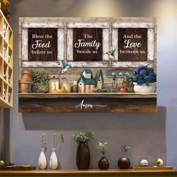 Jesus - Bless the food before us - Landscape Canvas Print - Wall Art
