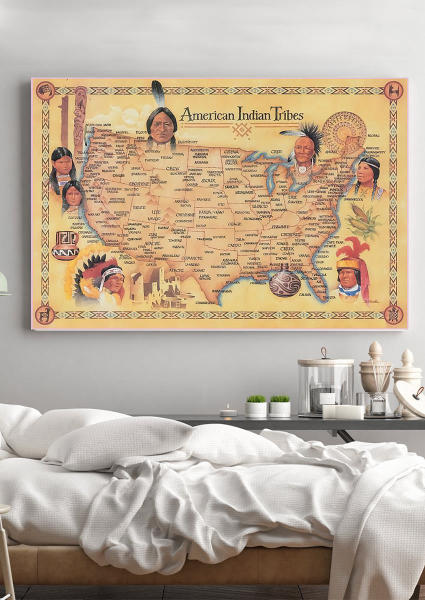 American Map Home Decor Wall Art For Indigenous Americans 02 - The ...