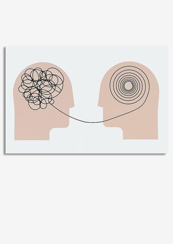 Connection With Mental Health Disorder People Mental Health Wall Art Gift For Therapist