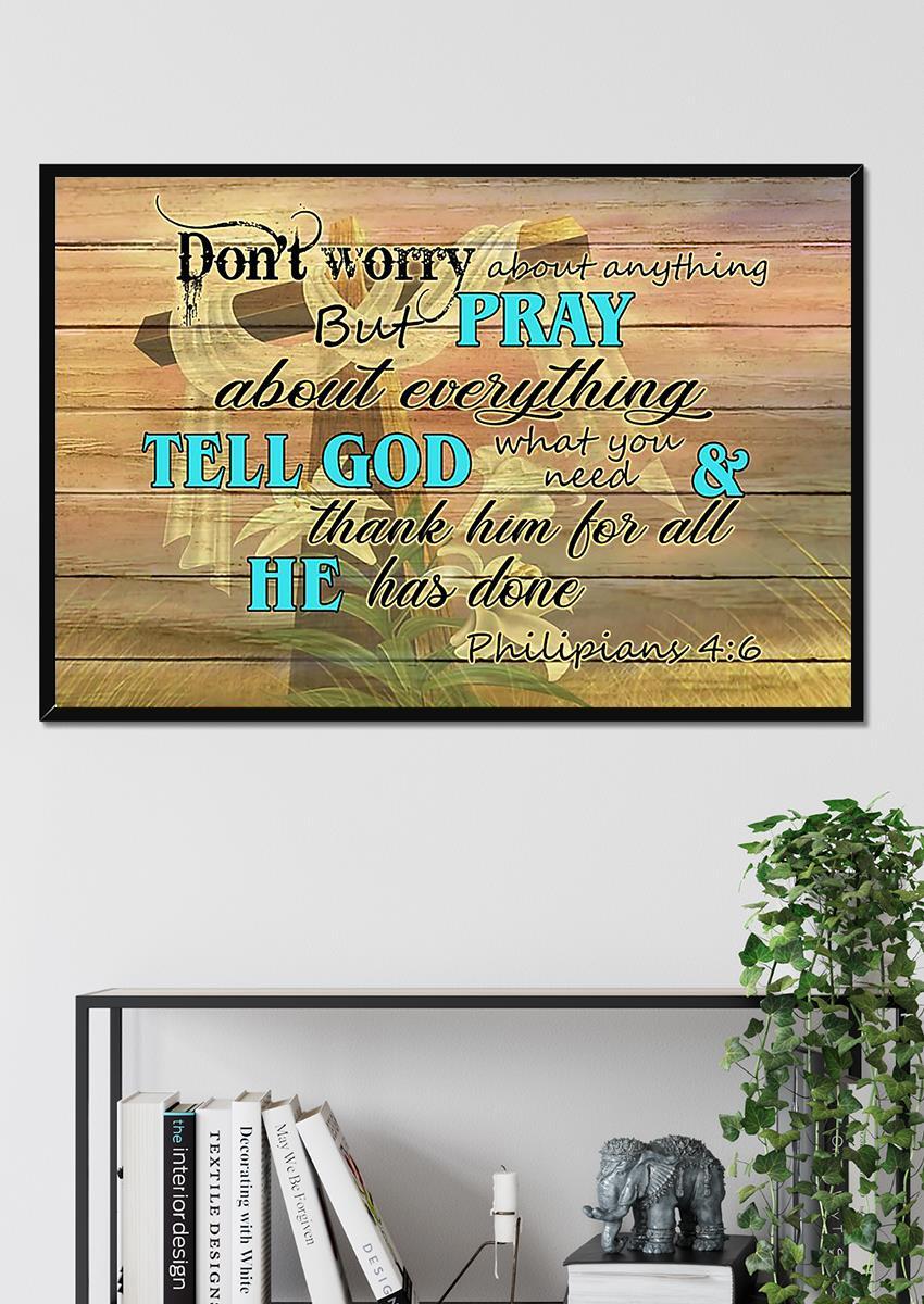 Don't Worry About Anything Bible Motivation Wall Art Gift For Chistant ...