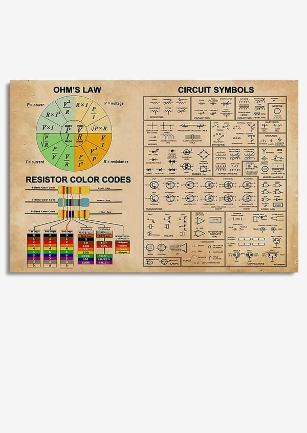 Electrician Circuit Symbols Electricity Knowledge Gift For Lineman