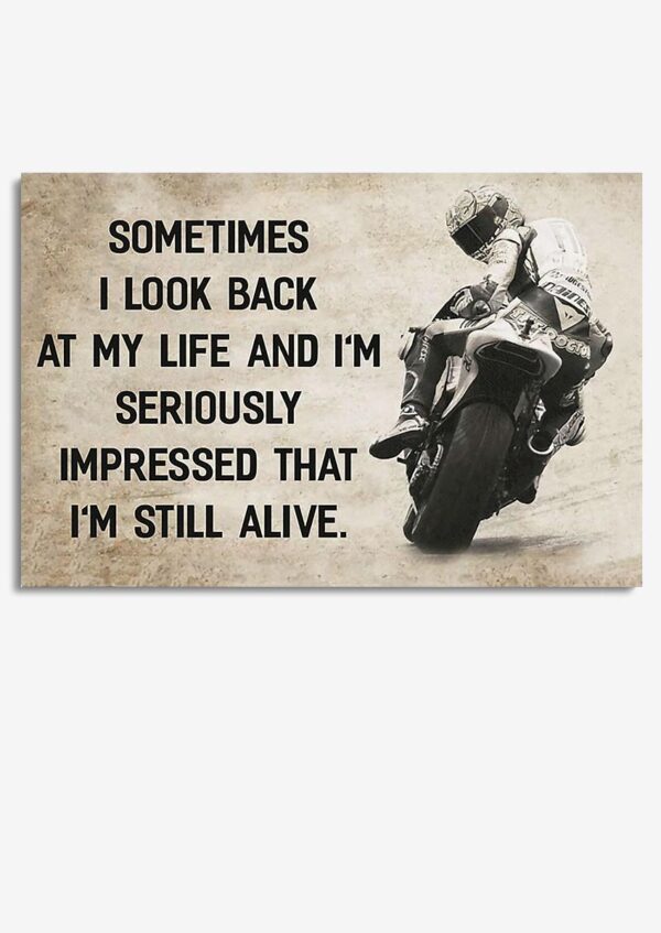 Motorcycle Im Still Alive For Car Decor Auto Garage Decor