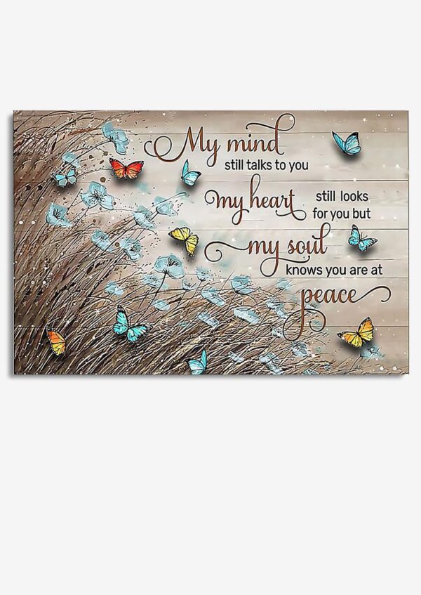 My Soul Knows You Are At Peace Memorial Quote Wall Art Gift For Memorial Day