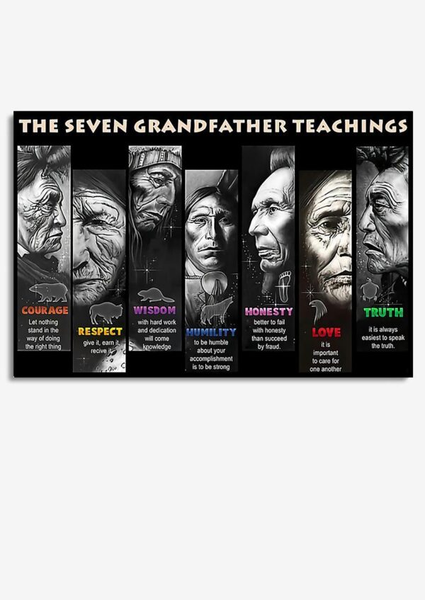 Seven Grandfather Teaching Native American Home Decor Wall Art For Indigenous Americans