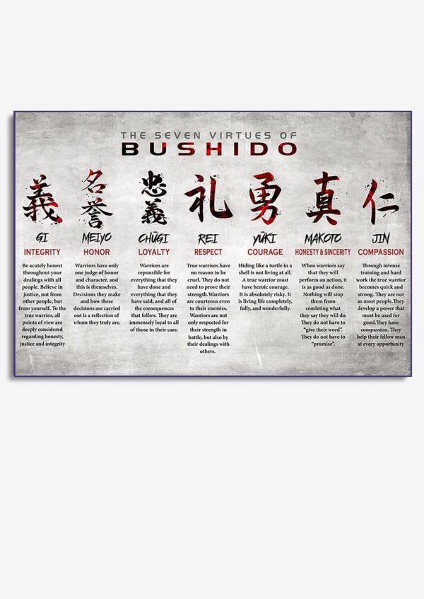 Seven Virtue Of Bushido Martial Arts Knowlegde Gift For Japaneses Culture Lover 01