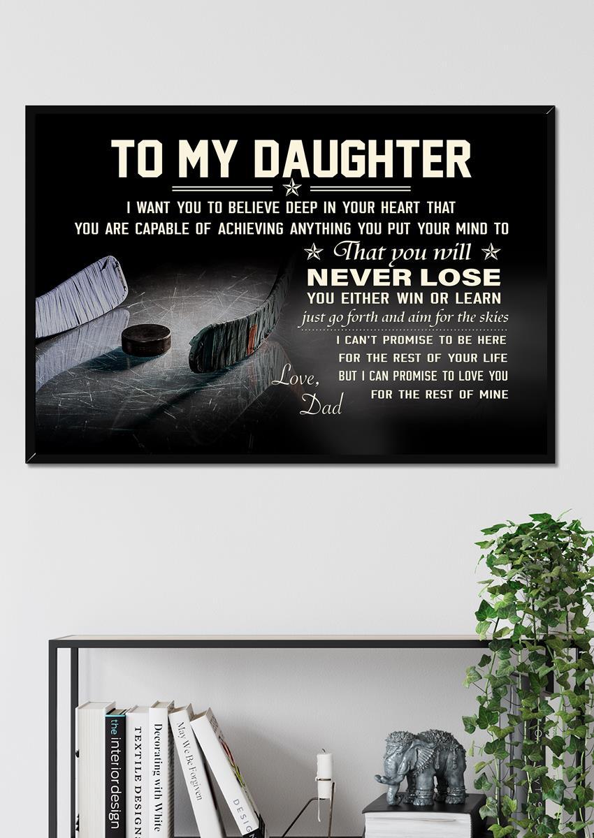 To My Daughter I Love You Inspiration Quote Wall Art Gift From Dad To ...