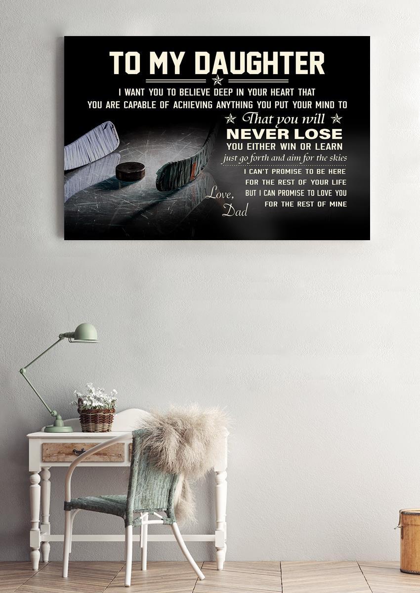 To My Daughter I Love You Inspiration Quote Wall Art Gift From Dad To ...